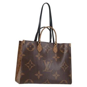LOUIS VUITTON Monogram Reverse Giant On The Go MM Tote Bag M45321 Auth 121170M